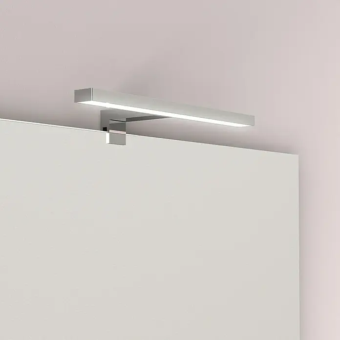 Artysan Aplique LED para espejo - 4,71 W, 11,5 x 30 x 6,7 cm, Cromo - Lámpara de espejo cromada moderna. El diseño minimalista proporciona una iluminación brillante y uniforme en el baño.