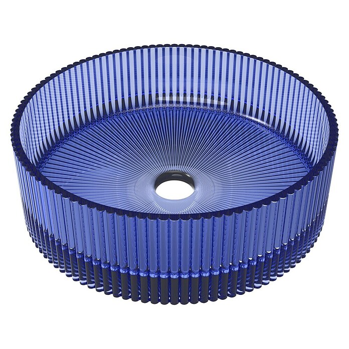 Artysan Lavabo de sobremesa Cristal (Diámetro: 36 cm, Azul) | BAUHAUS