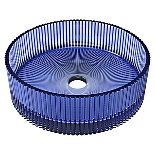Artysan Lavabo de sobremesa Cristal (Diámetro: 36 cm, Azul)