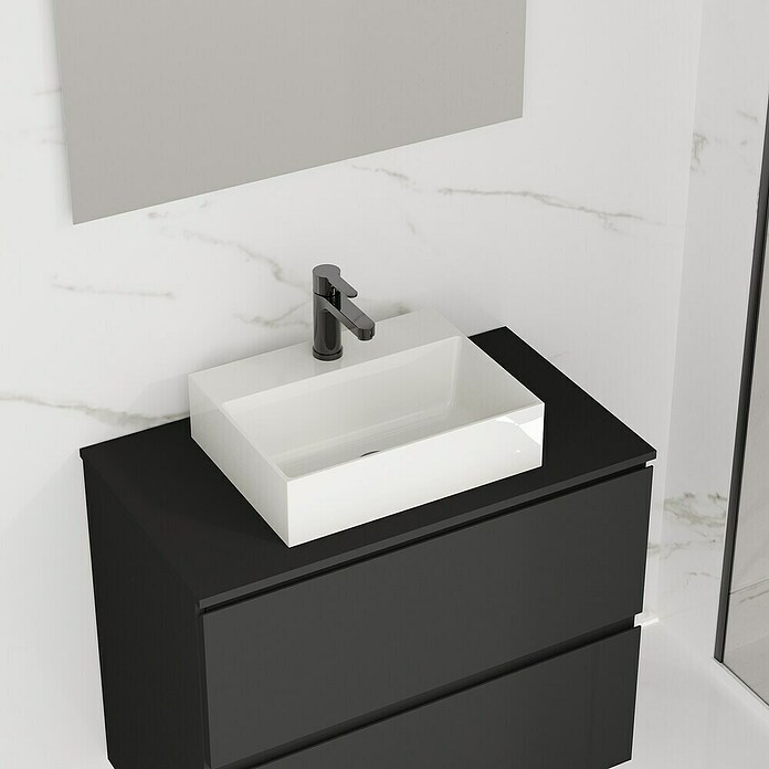 Artysan Lavabo de sobremesa Cuadrado (46 x 36 cm, Blanco) | BAUHAUS