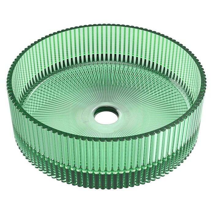 Artysan Lavabo de sobremesa Cristal (Diámetro: 36 cm, Verde) | BAUHAUS