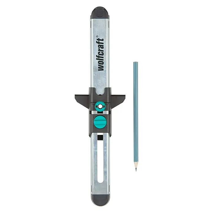 Wolfcraft Anreißlehre - Länge: 295 mm - Bild eines Wolfcraft Parallelanreißers mit Stift. Ideal zum präzisen Anreißen von Linien parallel zu einer Kante.