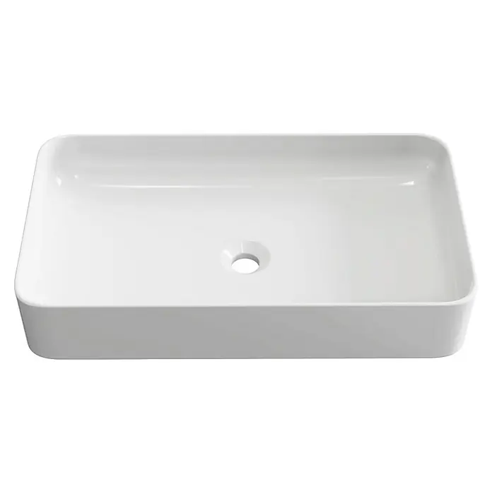 Artysan Lavabo de sobremesa Rectangular - 62,6 x 35,6 cm, Blanco - Lavabo rectangular y moderno en blanco. Un complemento perfecto para cualquier baño, destaca.