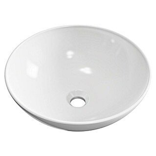 Artysan Lavabo de sobremesa Curvado (Diámetro: 40,2 cm, Blanco)