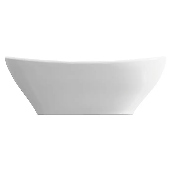 Artysan Lavabo de sobremesa Danae - 41,2 x 31,7 cm, Blanco - Bañera blanca exenta con bordes curvos, que ofrece una experiencia de baño moderna y relajante.