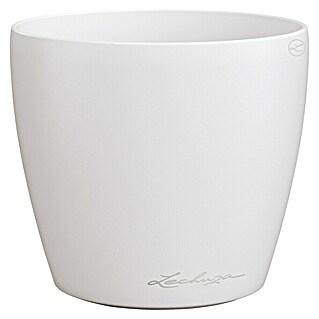 Lechuza Classico Übertopf rund Color SINGLE (Außenmaß (Ø x H): 13 x 12 cm, Kunststoff, Weiß)