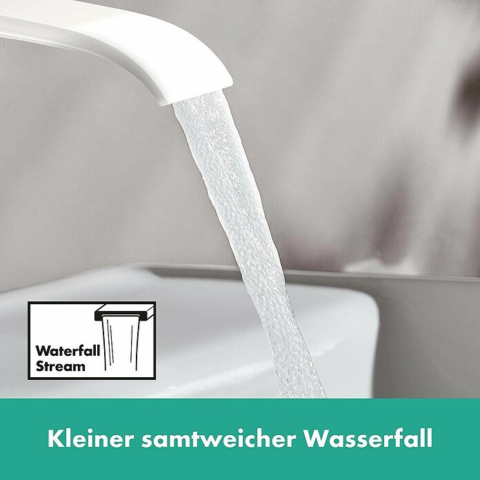 Hansgrohe Vivenis Grifo de lavabo (Blanco, Barra de tracción) | BAUHAUS