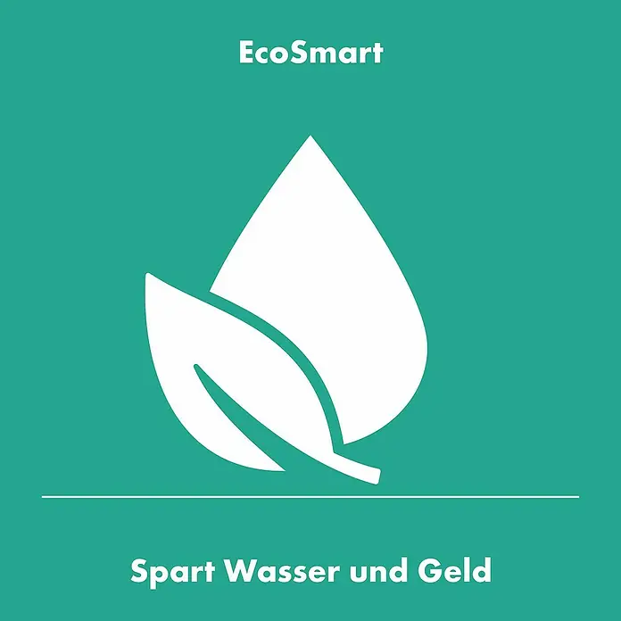 Hansgrohe Vivenis Waschtischarmatur 110 - Weiß, Höhe: 16,8 cm - Das EcoSmart-Symbol mit einem Wassertropfen und einem Blatt steht für Wassereinsparung und Umweltschutz.