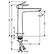Hansgrohe Talis E Grifo de lavabo (Bronce, Altura: 29,2 cm) | BAUHAUS