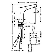 Hansgrohe Focus Waschtischarmatur (Chrom, 230 V Netzanschluss) | BAUHAUS