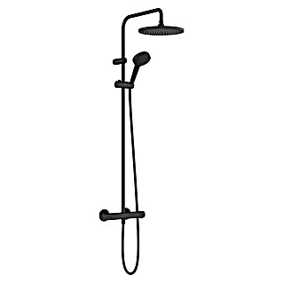 Hansgrohe Vernis Blend Set de ducha Showerpipe 240 (Con grifo termostático, Distancia entre orificios: 15 cm, Negro)
