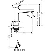 Hansgrohe Metropol Grifo de lavabo (Bronce, Conjunto de drenaje con apertura a presión) | BAUHAUS