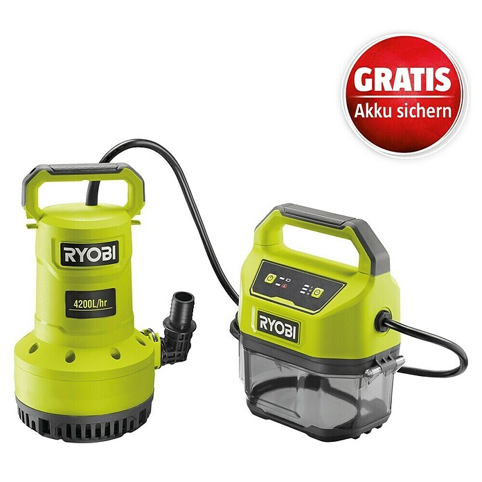 Ryobi ONE+ Schmutzwasserpumpe (Max. Fördermenge: 4.200 l/h) | BAUHAUS