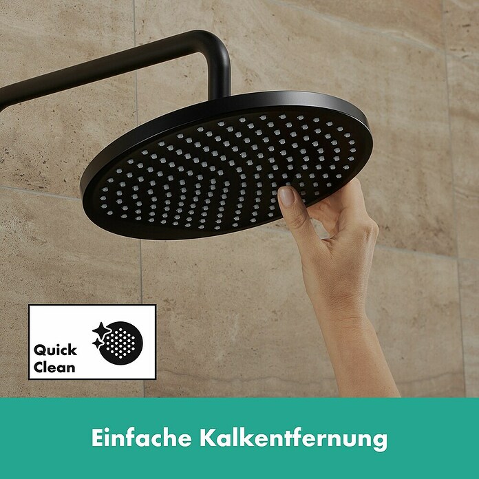 Hansgrohe Vernis Blend Sistema de ducha Showerpipe 240 (Con grifo termostático, Distancia entre orificios: 15 cm, Negro) | BAUHAUS