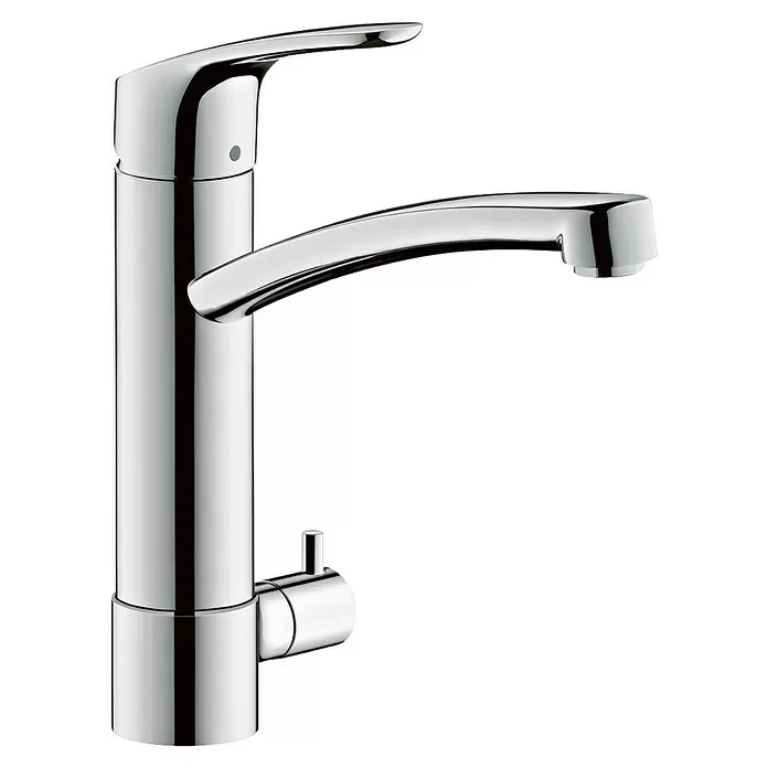 Hansgrohe Focus M41 Spültischarmatur - Höhe: 319 mm, Chrom, Glänzend - Polierter Chrom-Einhebel-Küchenmischer.