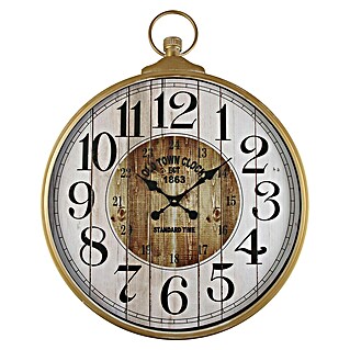 Reloj de pared Paris (Diámetro: 67 cm, Dorado)