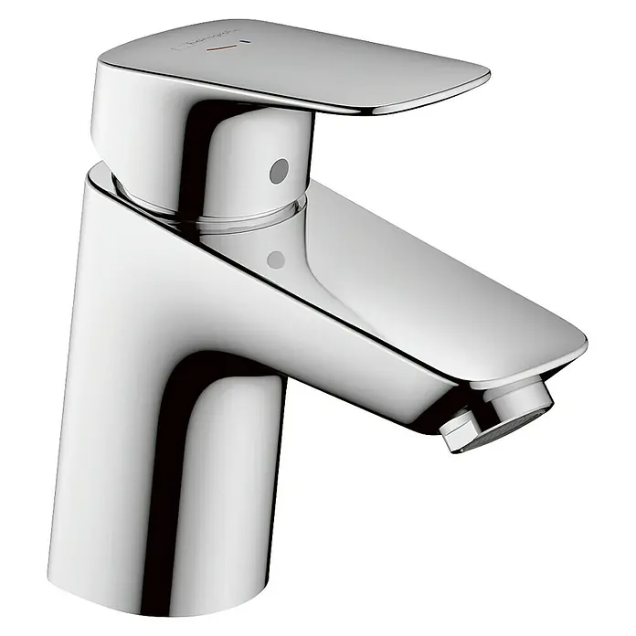 Hansgrohe Logis Waschtischarmatur 70 Coolstart - Chrom - Ein glänzender Chrom-Wasserhahn mit einem modernen, flachen Design, ideal für jedes Badezimmer.