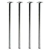 Pata para muebles (Ø x Al: 3 x 80 cm, Acero, Cromado, 4 ud.) | BAUHAUS