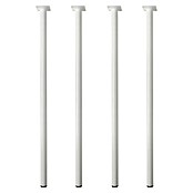 Pata para muebles (Ø x Al: 3 x 80 cm, Acero, Blanco, 4 ud.) | BAUHAUS