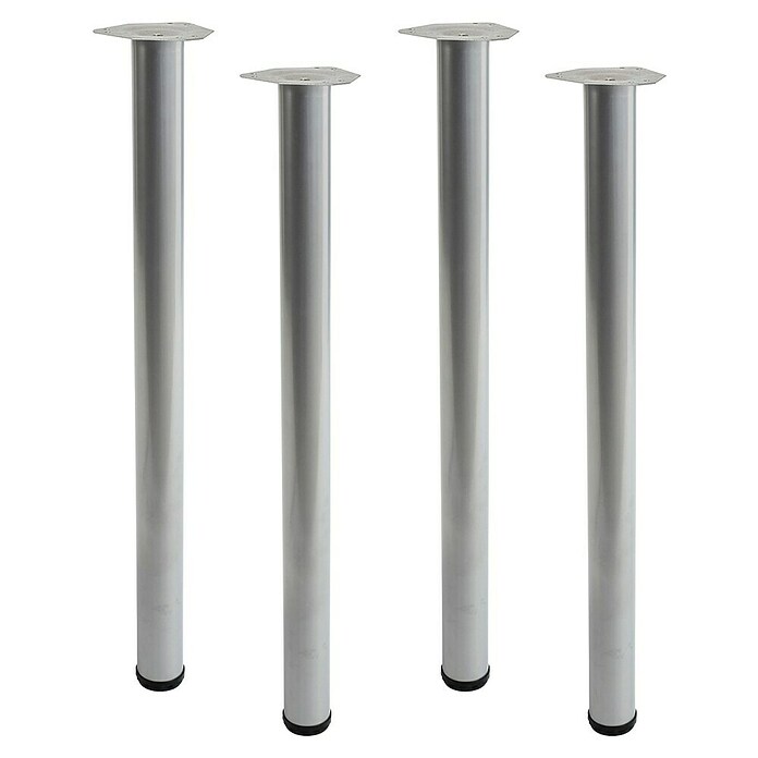 Pata para muebles (Ø x Al: 6 x 87 cm, Acero, Aluminio, 4 ud.) | BAUHAUS