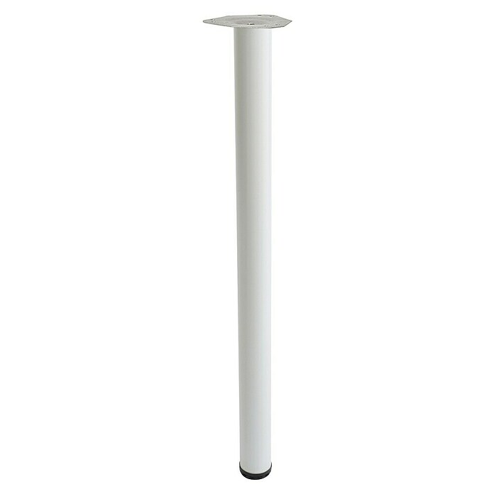 Rei Pata para muebles (Ø x Al: 6 cm x 87,5 mm, Acero, Blanco) | BAUHAUS