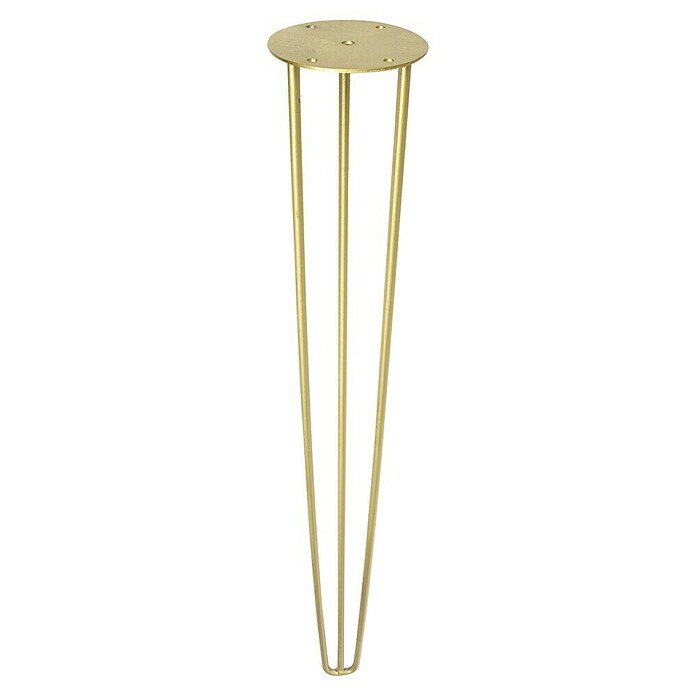 Rei Pata para muebles Tri (Ø x Al: 10 x 71 cm, Acero, Dorado) | BAUHAUS