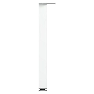 Pata para muebles (L x An x Al: 4 x 4 x 40 cm, Aluminio, Cromo, Cuadrado, 1 ud.)