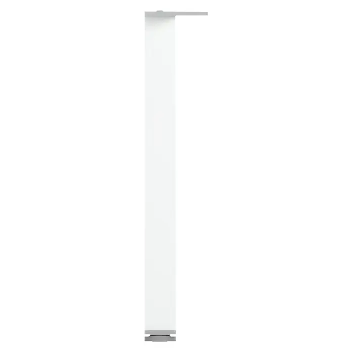 Pata para muebles - L x An x Al: 4 x 4 x 40 cm, Aluminio, Cromo, Cuadrado, 1 ud. - Primer plano de un roll-up banner con un diseño blanco elegante, ideal para publicidad y presentaciones en eventos.