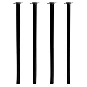 Pata para muebles (Ø x Al: 3 x 80 cm, Acero, Negro, 4 ud.) | BAUHAUS
