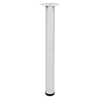 Rei Pata para muebles (Ø x Al: 6 x 71,5 cm, Acero, Blanco)