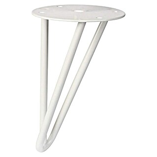 Rei Pata para muebles Tri (Ø x Al: 10 x 16 cm, Acero, Blanco)