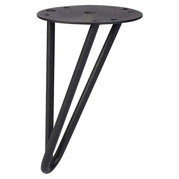 Rei Pata para muebles Tri (Ø x Al: 10 x 16 cm, Acero, Negro) | BAUHAUS