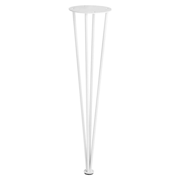 Rei Pata para muebles Quad (Ø x Al: 10 x 40 cm, Acero, Blanco) | BAUHAUS