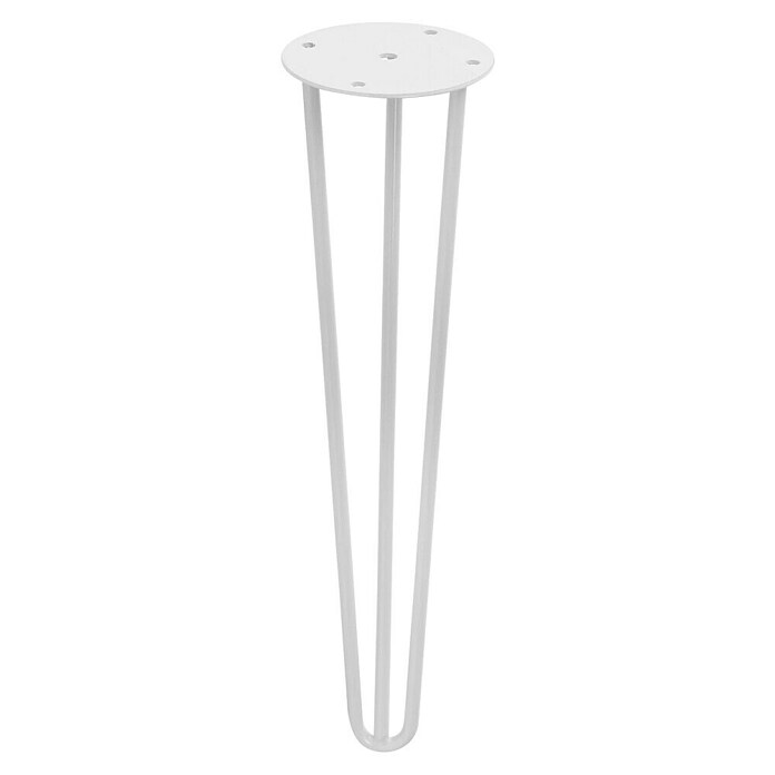 Rei Pata para muebles Tri (Ø x Al: 10 x 40 cm, Acero, Blanco) | BAUHAUS