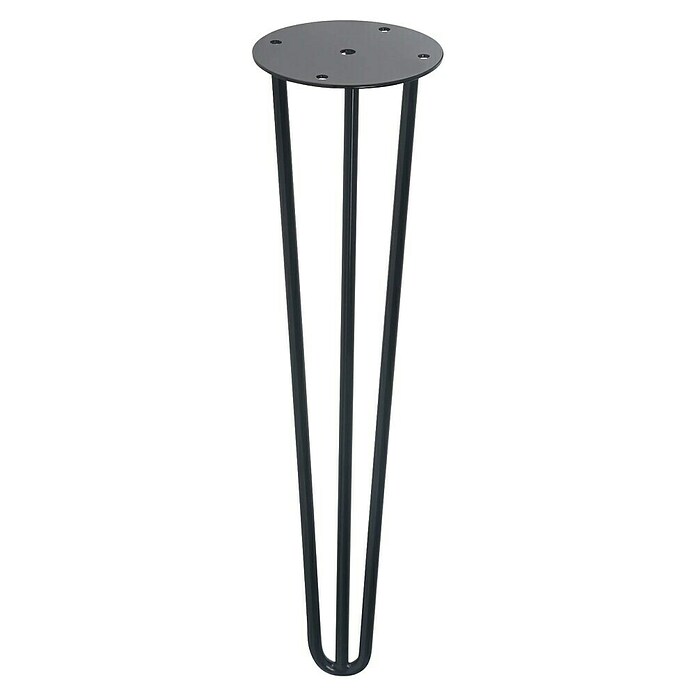 Rei Pata para muebles Tri (Ø x Al: 10 x 40 cm, Acero, Negro) | BAUHAUS