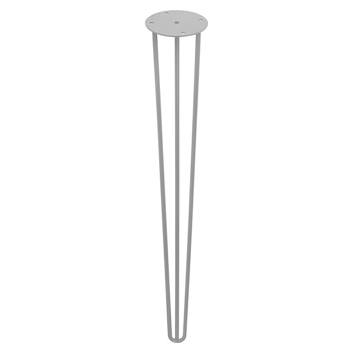 Rei Pata para muebles Tri (Ø x Al: 10 x 71 cm, Acero, Plateado) | BAUHAUS