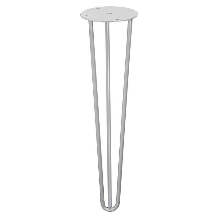 Rei Pata para muebles Tri (Ø x Al: 10 x 40 cm, Acero, Plateado) | BAUHAUS