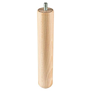 Rei Pata para muebles Transparente (Ø x L: 4,7 x 25 cm, Capacidad de carga: 30 kg, Madera)
