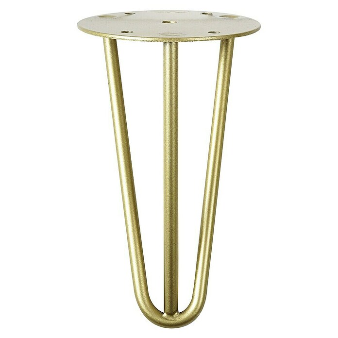 Rei Pata para muebles Tri (Ø x Al: 10 x 16 cm, Acero, Dorado) | BAUHAUS