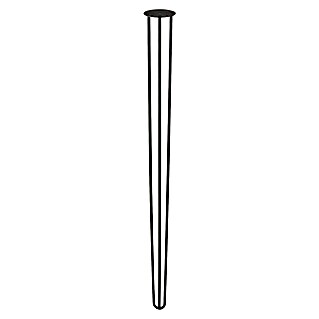 Rei Pata para muebles Tri (Ø x Al: 10 x 110 cm, Acero, Negro)