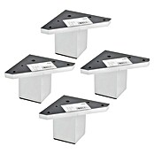 Rei Set de patas de mueble 972 (L x An x Al: 4,2 x 4,2 x 6 cm, Plástico, 4 ud., Aluminio) | BAUHAUS