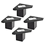 Rei Set de patas de mueble 972 (L x An x Al: 4,2 x 4,2 x 6 cm, Plástico, 4 ud., Negro) | BAUHAUS
