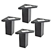 Rei Möbelfuß-Set Rei (L x B x H: 4,2 x 4,2 x 10 cm, Kunststoff, 4 Stk., Schwarz) | BAUHAUS
