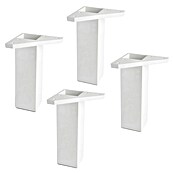 Rei Set de patas de mueble 972 (L x An x Al: 4,2 x 4,2 x 15 cm, Plástico, 4 ud., Blanco) | BAUHAUS