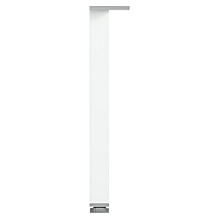 Pata para muebles (L x An x Al: 4 x 4 x 30 cm, Aluminio, Cromo, Cuadrado, 1 ud.)