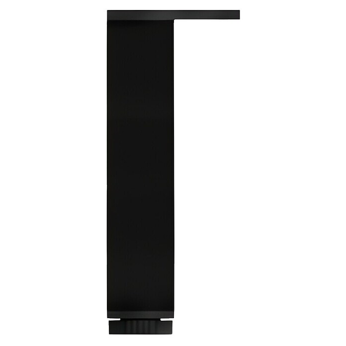 Pata para muebles (L x An x Al: 4 x 4 x 20 cm, Aluminio, Negro, Cuadrado, 1 ud.) | BAUHAUS