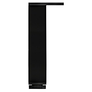 Pata para muebles (L x An x Al: 4 x 4 x 20 cm, Aluminio, Negro, Cuadrado, 1 ud.)