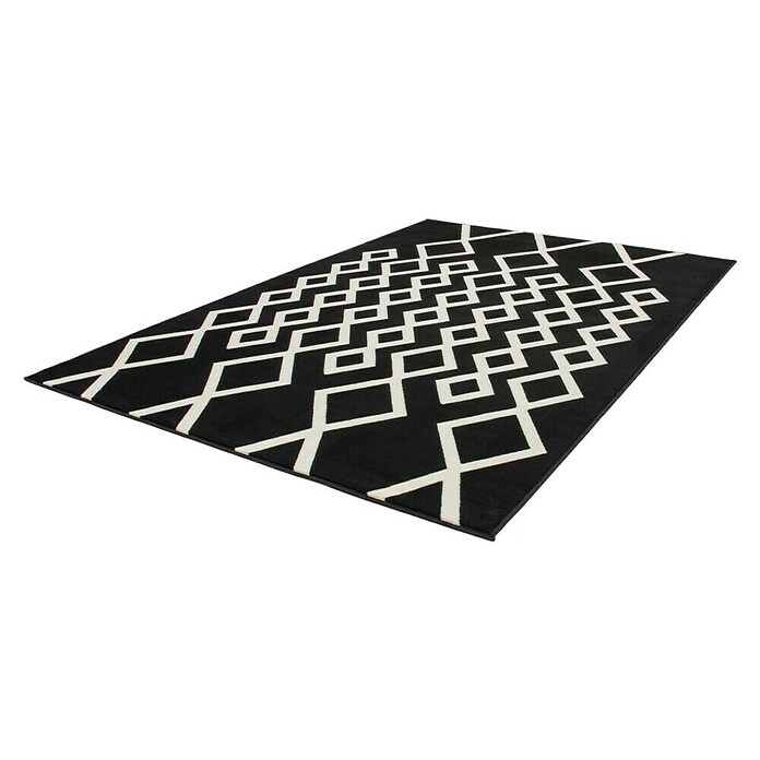 Kayoom Kurzflorteppich Lina 400 (Schwarz, 230 x 160 cm)