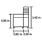 Halls Gewächshaus Urban (Außenmaß inkl. Dachüberstand (B x T): 82 x 38 cm, Material Seitenwand: Glas, 4 mm, Schwarz) | BAUHAUS