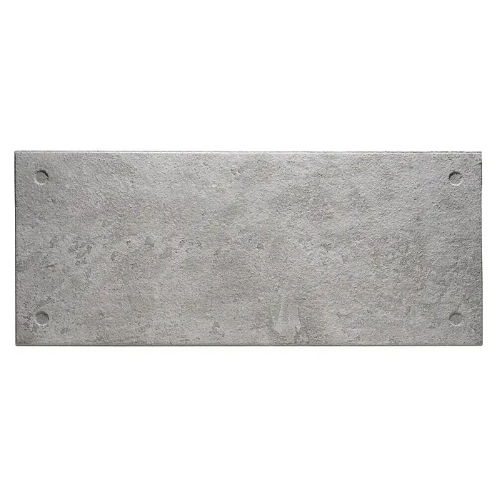 Panel de pared Industrial - 120 x 50 cm, 2 ud. - Losa de hormigón gris con cuatro agujeros en las esquinas, ideal para proyectos de construcción o como base robusta. La superficie texturizada añade carácter.
